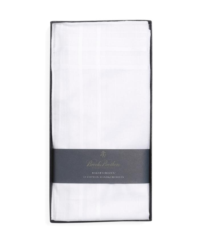 Brooks Brothers Men's Pure Cotton Handkerchiefs - 13pk