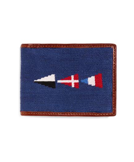 Brooks Brothers Nautical Flag Needlepoint Wallet
