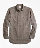 Brooks Brothers Madison Fit Saxxon Wool Houndstooth Sport Shirt