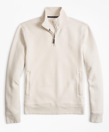 Brooks Brothers Pique Half-zip Fleece