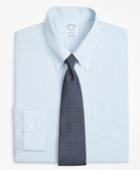 Brooks Brothers Men's Slim Fitted Dress Shirt, Non-iron Hairline Alternating Stripe