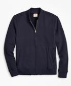 Brooks Brothers French Terry Bomber Sweater Jacket