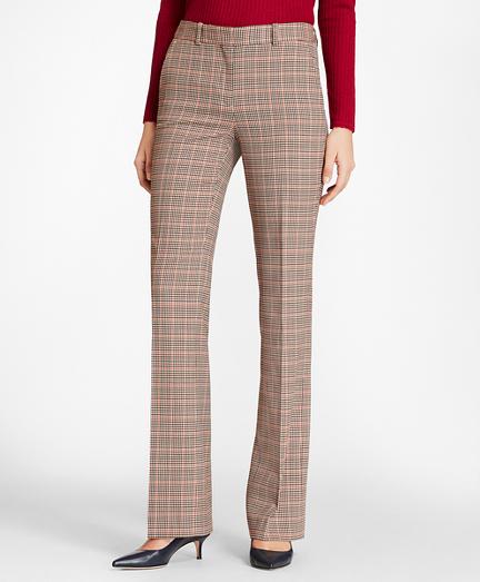 Brooks Brothers Houndstooth-checked Stretch-wool Pants