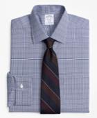 Brooks Brothers Men's Stretch Slim Fitted Dress Shirt, Non-iron Glen Plaid