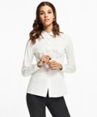 Brooks Brothers Women's Petite Stretch Cotton Peplum Shirt
