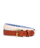 Brooks Brothers Kiel James Patrick White And Light Blue Braided Belt
