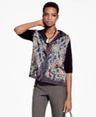 Brooks Brothers Women's Floral Mixed-media Cardigan