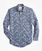 Brooks Brothers Luxury Collection Madison Classic-fit Sport Shirt, Button-down Collar Large Paisley Print