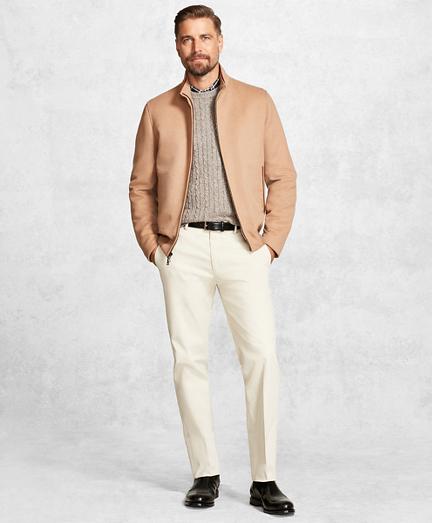 Brooks Brothers Golden Fleece Wool And Camel Hair Bomber