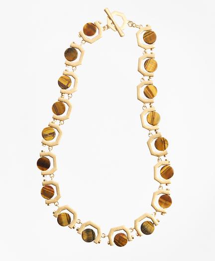 Brooks Brothers Tigereye Chain-link Necklace