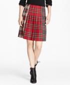 Brooks Brothers Women's Mixed-tartan Wool Pleated Skirt