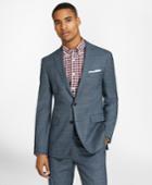 Brooks Brothers Men's Windowpane Two-button Wool Twill Suit Jacket
