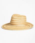 Brooks Brothers Women's Striped Woven Straw Hat