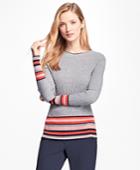 Brooks Brothers Women's Border Stripe Sweater