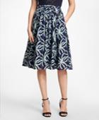 Brooks Brothers Women's Palm Tree Print Cotton-silk Skirt