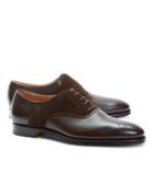 Brooks Brothers Peal & Co. Suede And Leather Saddle Shoes