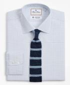 Brooks Brothers Men's Luxury Collection Slim Fitted Dress Shirt, Franklin Spread Collar Geo Print