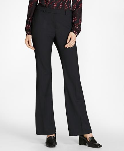 Brooks Brothers Petite Wool Diamond Jacquard Wide-leg Pants