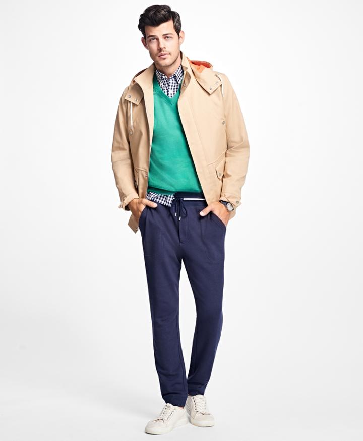 Brooks Brothers Men's Bonded Parka With Removable Hood