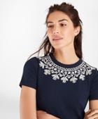 Brooks Brothers Embroidered Cotton Interlock Jersey T-shirt