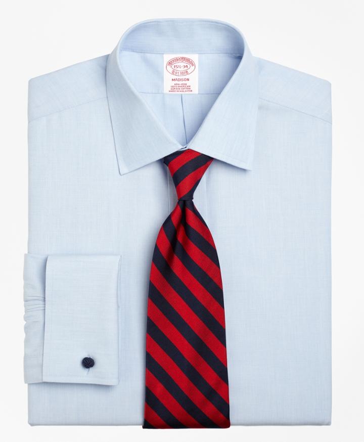 Brooks Brothers Men's Regular Fit Classic-fit Dress Shirt, Non-iron Spread Collar French Cuff