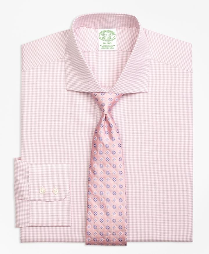Brooks Brothers Men's Extra Slim Fit Framed Check Dress Shirt