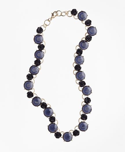 Brooks Brothers Rose And Stone Necklace
