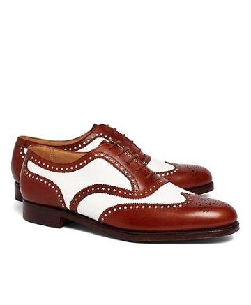 Brooks Brothers The Great Gatsby Collection White And Brown Spectator Wingtips