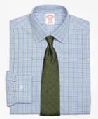 Brooks Brothers Men's Non-iron Regular Fit Gingham Overcheck Dress Shirt