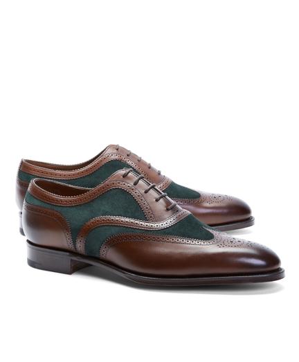 Brooks Brothers Edward Green Malvern Iii Suede And Leather Wingtips