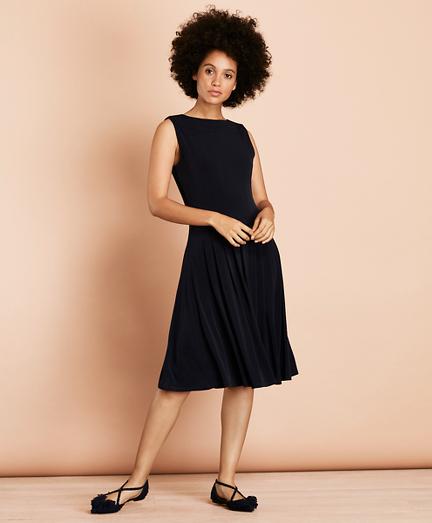 Brooks Brothers Pleated Jersey Dress