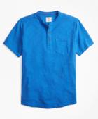 Brooks Brothers Short-sleeve Slub Cotton Jersey Henley