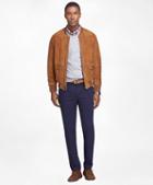 Brooks Brothers Brown Suede Bomber Jacket