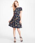 Brooks Brothers Women's Floral Silk Crepe Fit-and-flare Dress