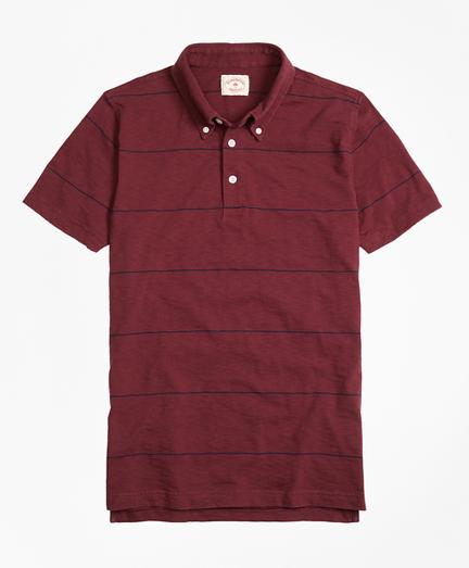 Brooks Brothers Slub Thin-stripe Polo Shirt