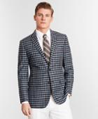 Brooks Brothers Milano Fit Silk And Linen Check Sport Coat