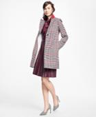 Brooks Brothers Women's Wool Houndstooth Coat