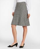 Brooks Brothers Women's Glen Plaid Wool Twill A-line Skirt