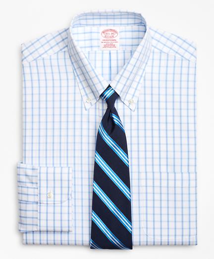 Brooks Brothers Traditional Relaxed-fit Dress Shirt, Non-iron Windowpane