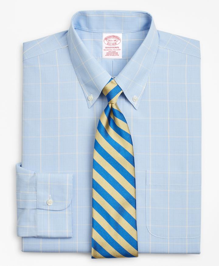Brooks Brothers Men's Traditional Relaxed-fit, Non-iron Glen Plaid