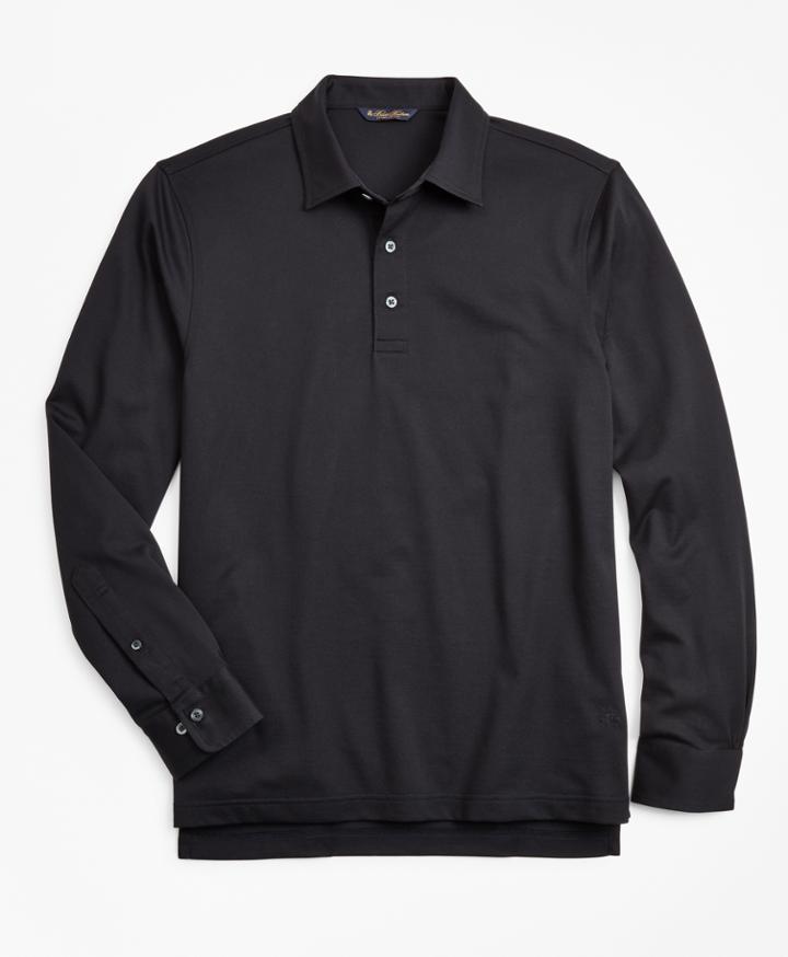 Brooks Brothers Men's Tailored Supima Cotton Long-sleeve Polo Shirt