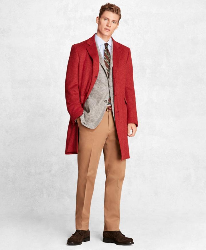 Brooks Brothers Men's Golden Fleece Camel Hair Topcoat