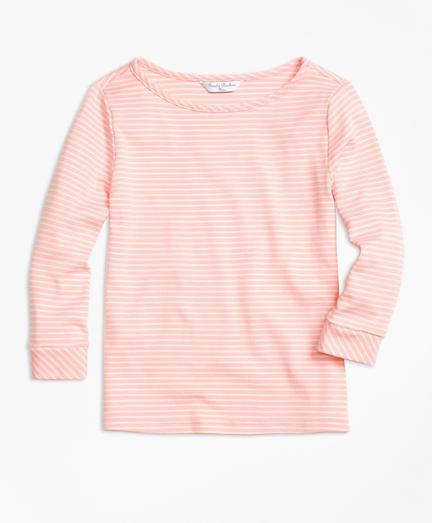 Brooks Brothers Cotton Three-quarter Stripe Tee