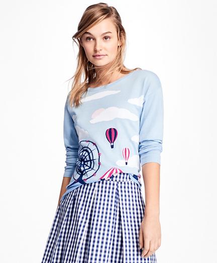 Brooks Brothers Cotton Intarsia Crewneck Sweater