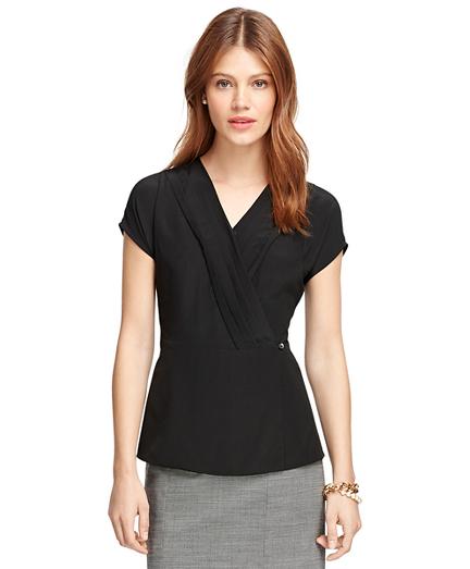 Brooks Brothers Silk Cap Sleeve Blouse