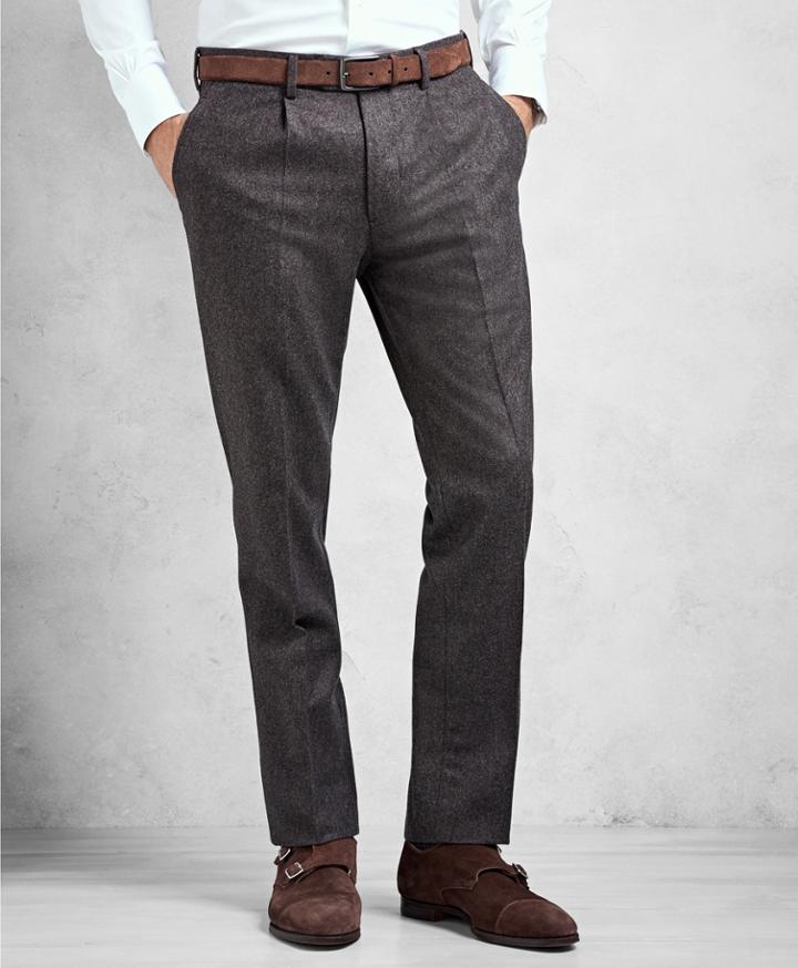 Brooks Brothers Men's Golden Fleece Single-pleat Flannel Trousers