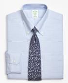 Brooks Brothers Men's Brookscool Extra Slim Fit Slim-fit Dress Shirt, Non-iron Micro-double Check