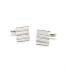 Brooks Brothers Square Mother-of-pearl Stripe Cuff Links