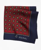 Brooks Brothers Flower And Medallion Pocket Square