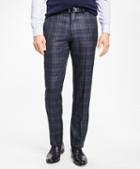 Brooks Brothers Regent Fit Navy And Green Plaid Trousers